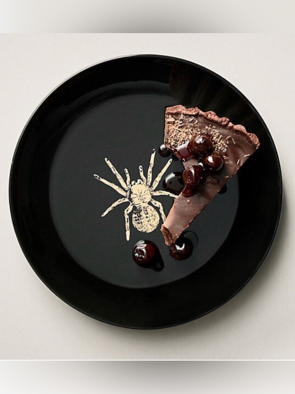 Anthropologie Catherine Martin Midnight Creatures Spider Dessert Plate